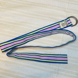 L.L. Bean Multicolor Striped Ribbon Belt